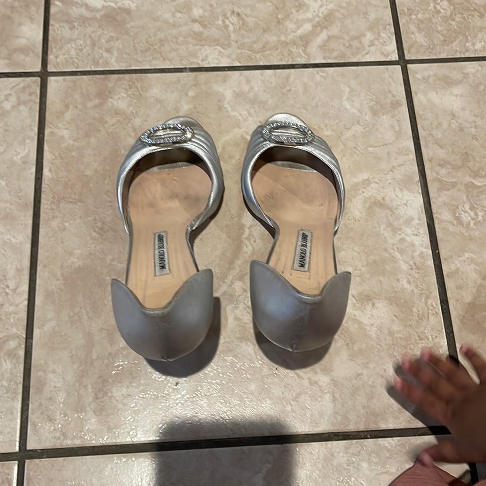Silver Manolo Blahnik